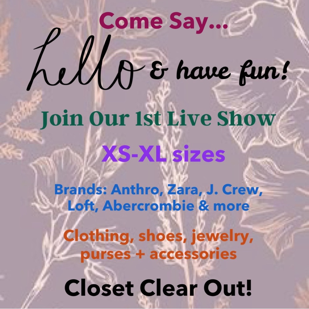 💓Join our 1st Live Show 8/9 @7pm (CST)💕